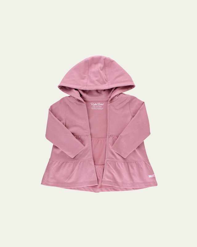 Girl's Cotton Hooded Cardigan, Size 3